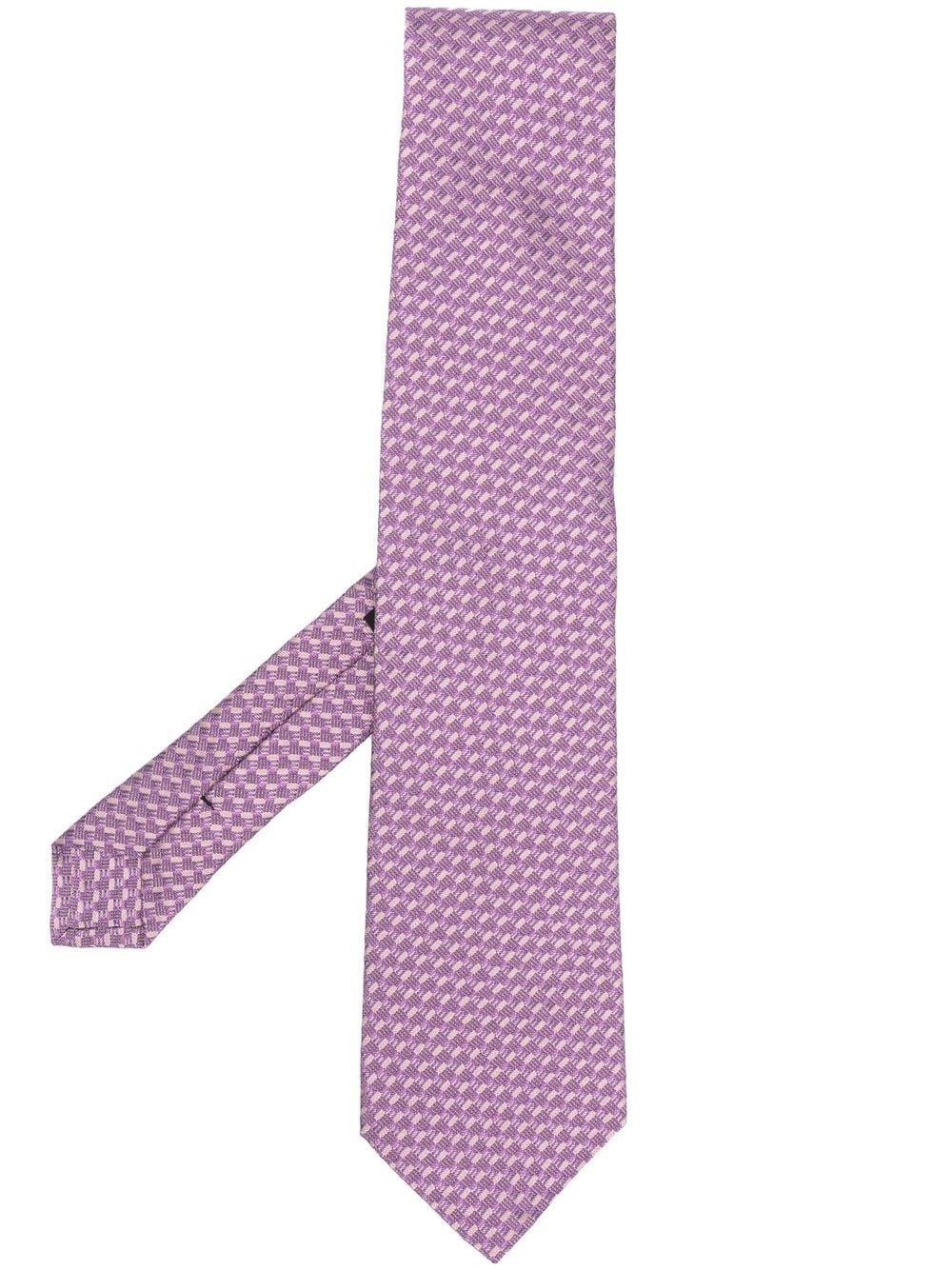 Farfetch Uomo Accessori Cravatte e accessori Papillon Blu Patterned-jacquard silk tie 