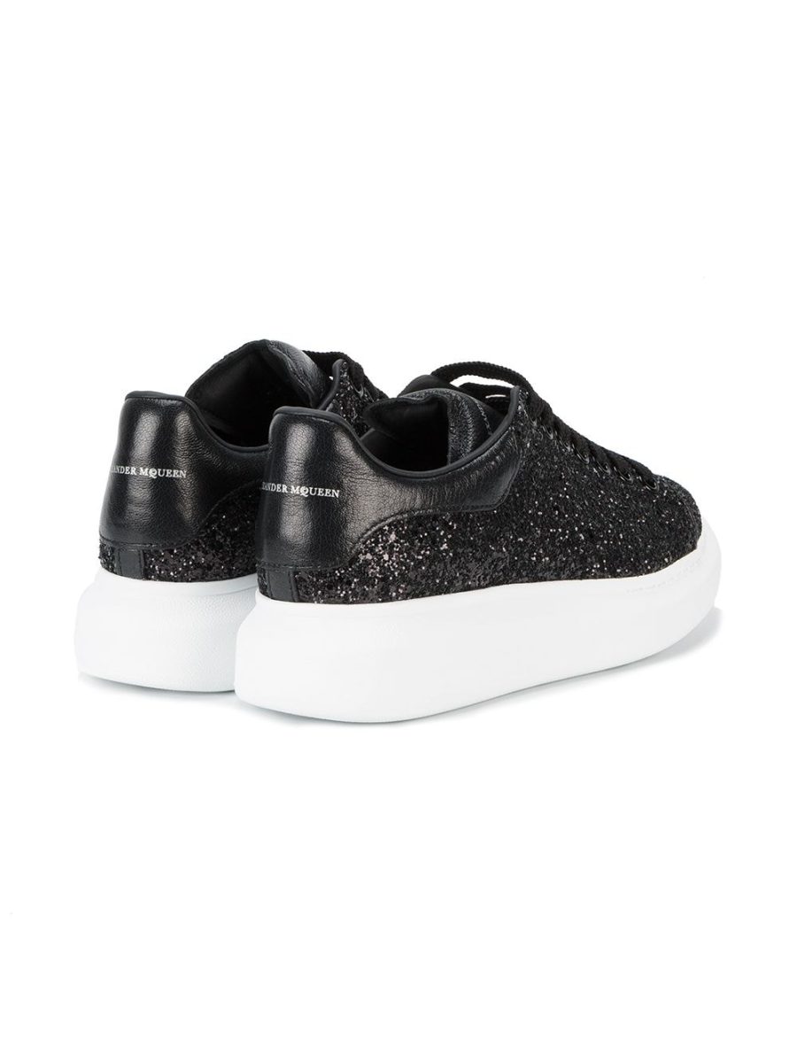 Buy Alexander McQueen Wmns Oversized Sneaker 'Black White Glitter' - 553771  W4EY4 1000