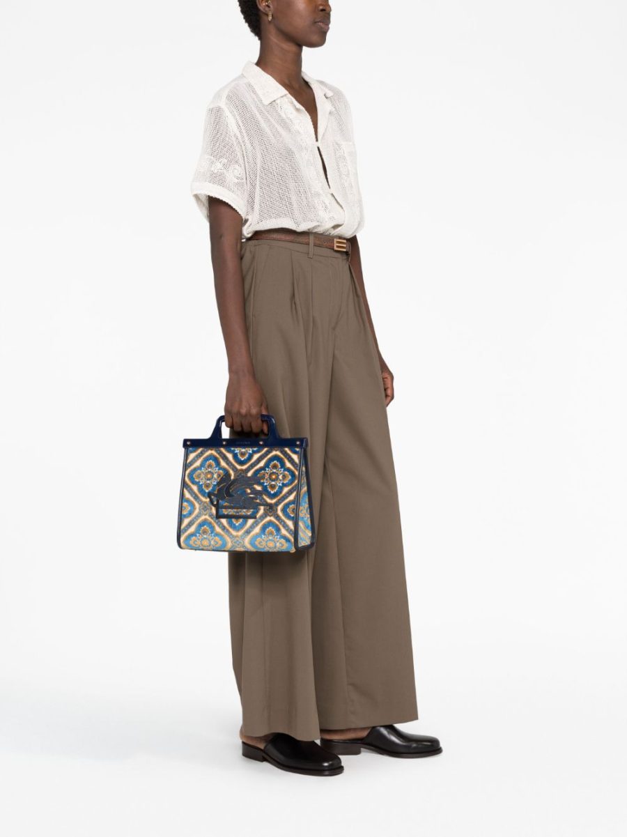 Etro Mini Jacquard Love Trotter Tote Bag - Neutrals