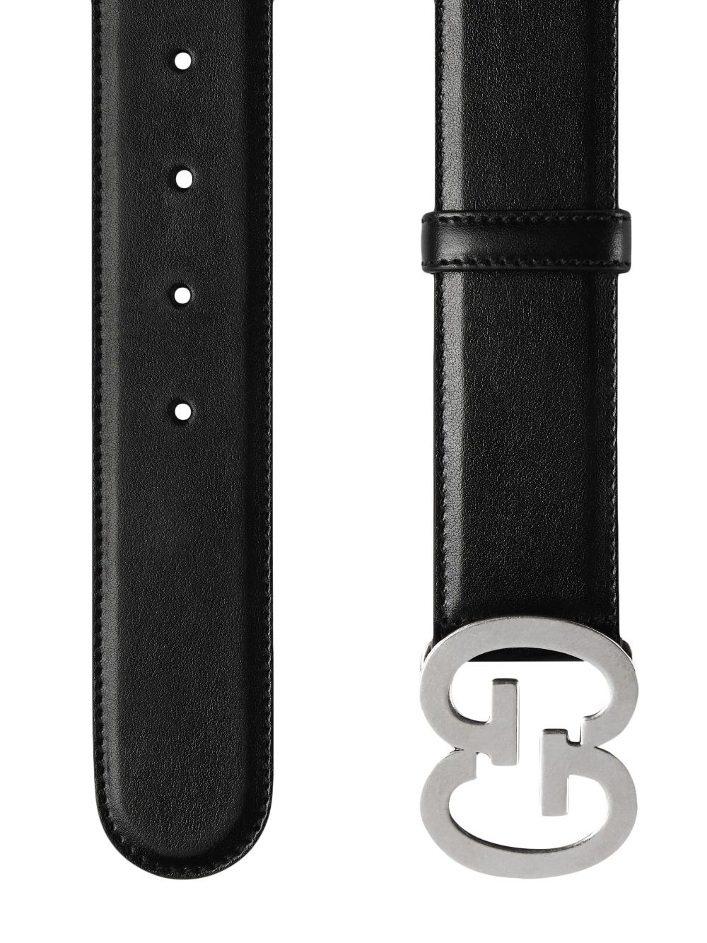 Burberry TB 35MM Plaque Grainy Leather Belt