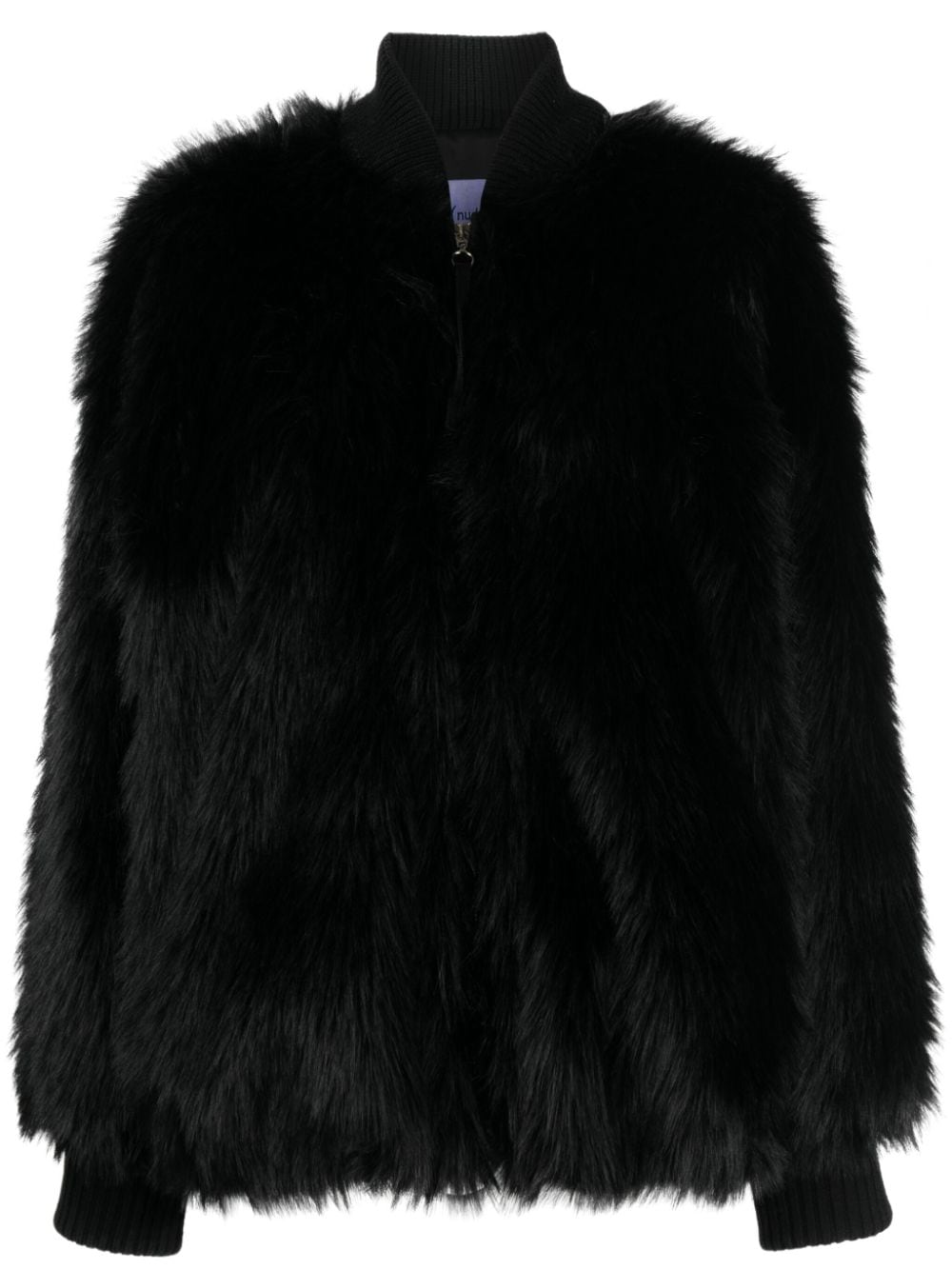 Balenciaga Cropped Padded Faux Fur Jacket in Black for Men