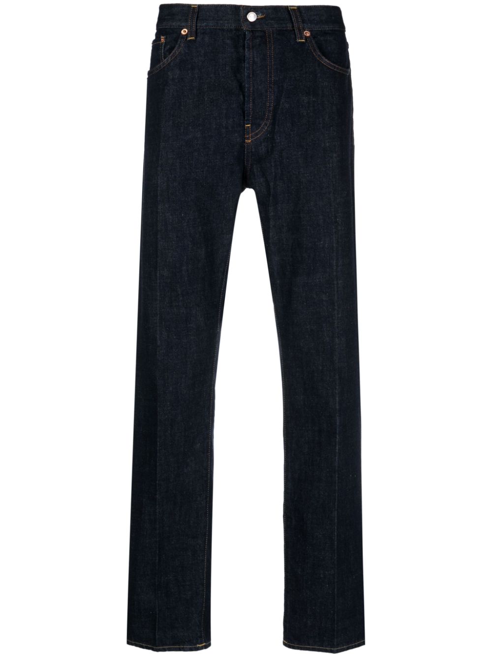 Louis Vuitton Frayed Hem Stonewashed Monogram Patch Jeans Blue. Size 36