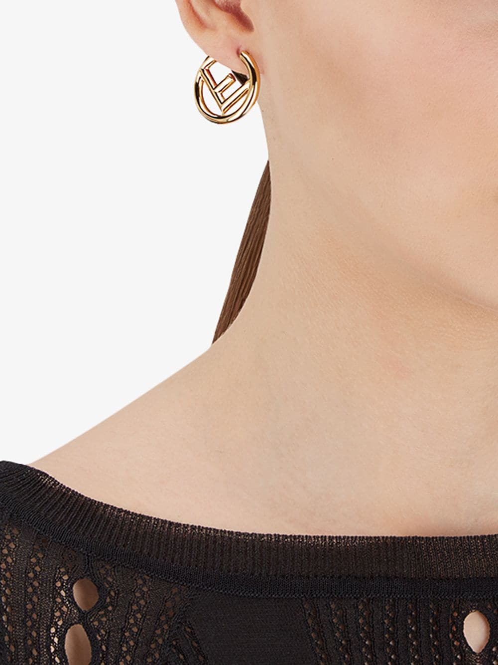 Fendi earrings discount hoops