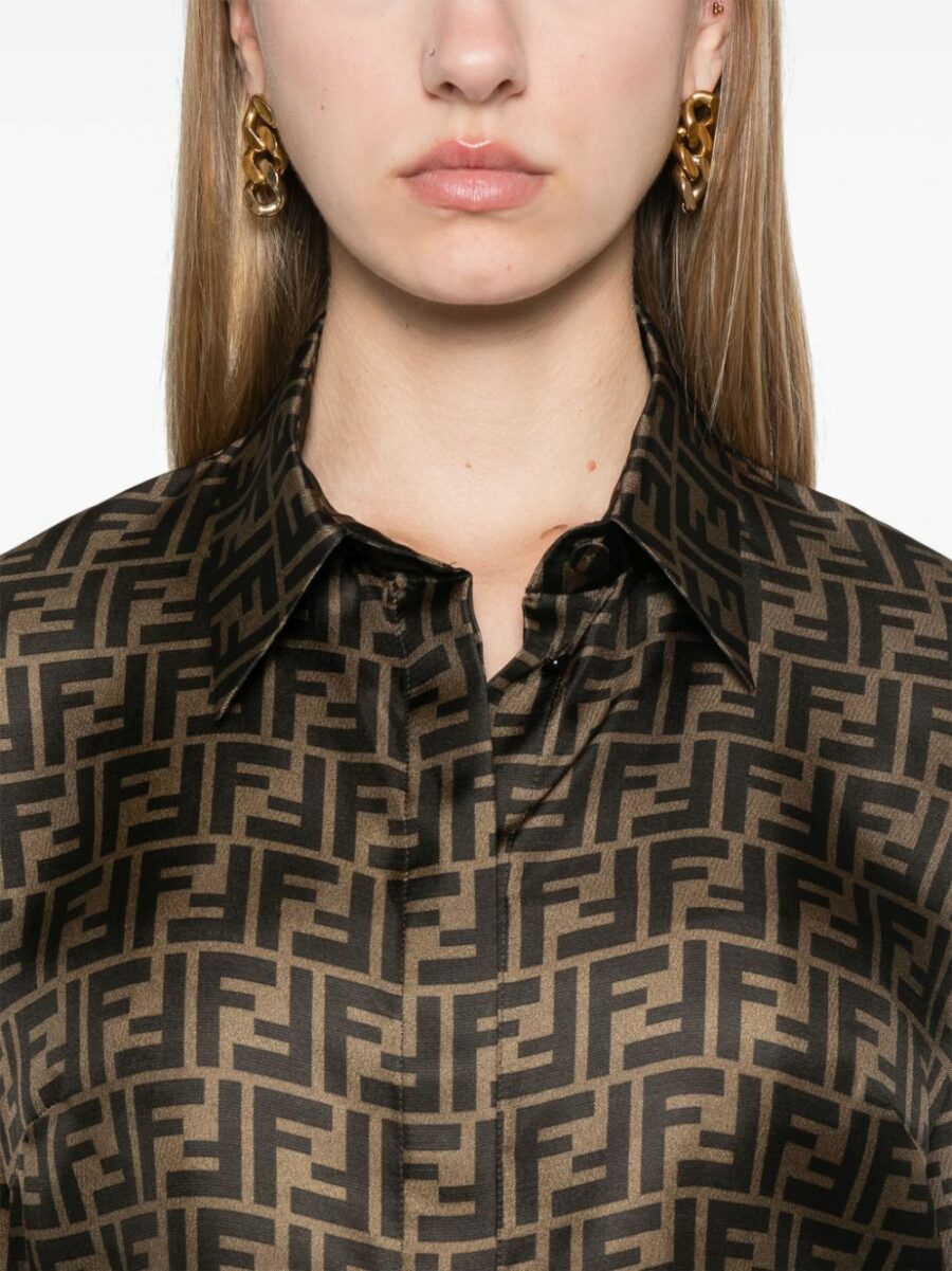 <strong>Fendi </strong><br>Camicia Ff Twill - immagine 5