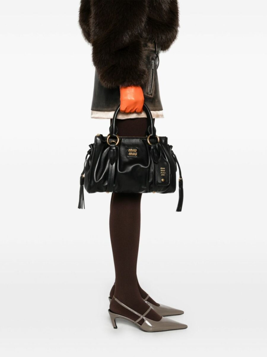 <strong>Miu Miu </strong><br>Leather Top-Handle Bag - Image 5