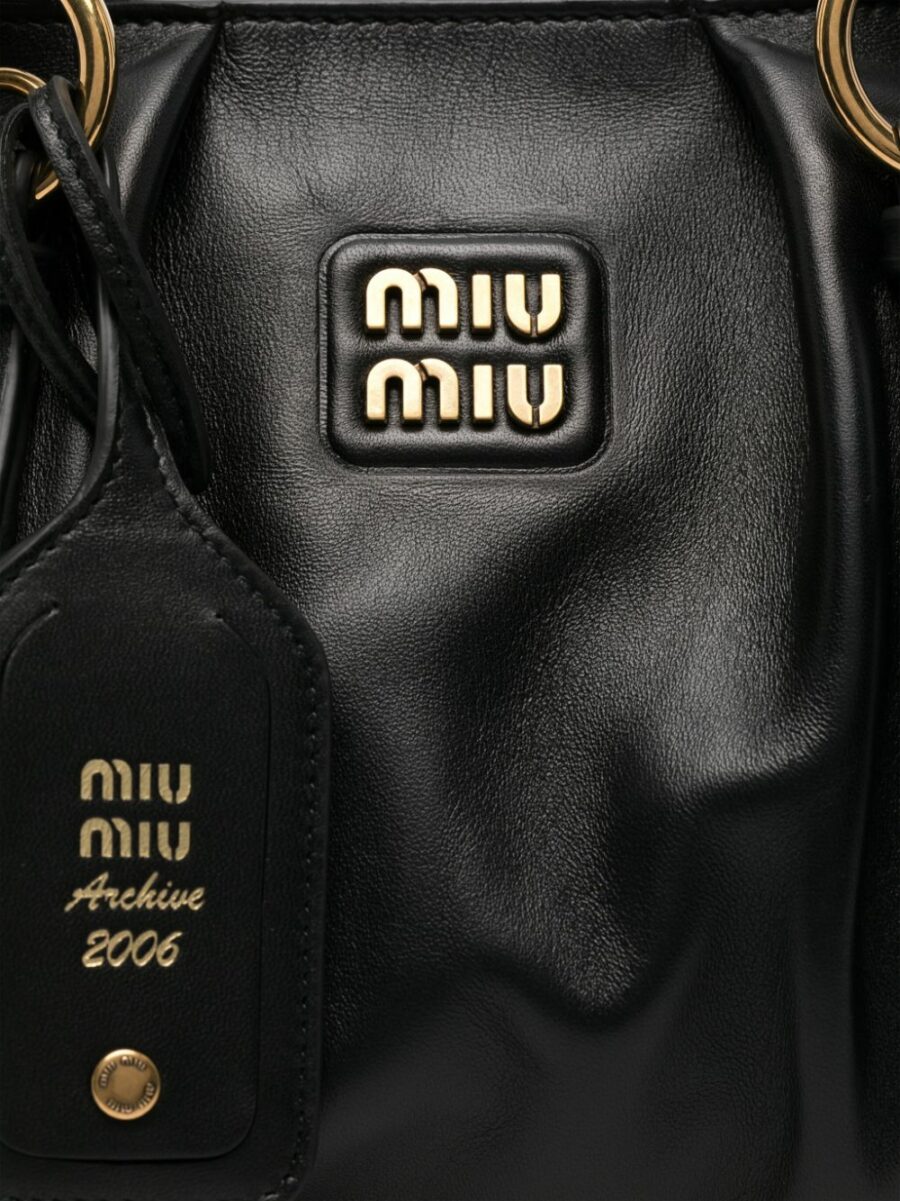 <strong>Miu Miu </strong><br>Leather Top-Handle Bag - Image 4