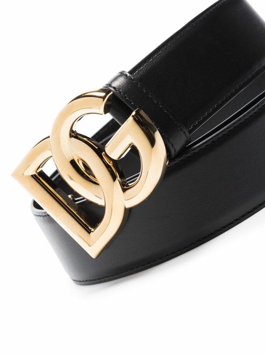 <strong>Dolce & Gabbana </strong><br>Cintura In Pelle Di Vitello Con Logo Dg - immagine 3