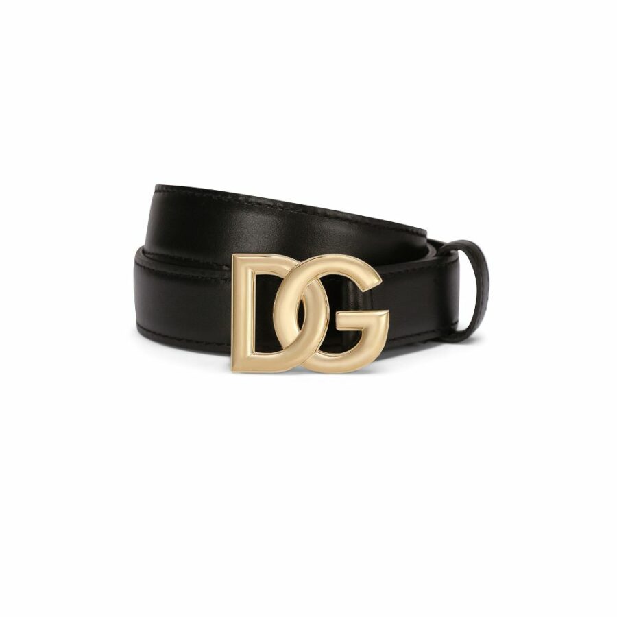 <strong>Dolce & Gabbana </strong><br>Cintura In Pelle Di Vitello Con Logo Dg - immagine 5