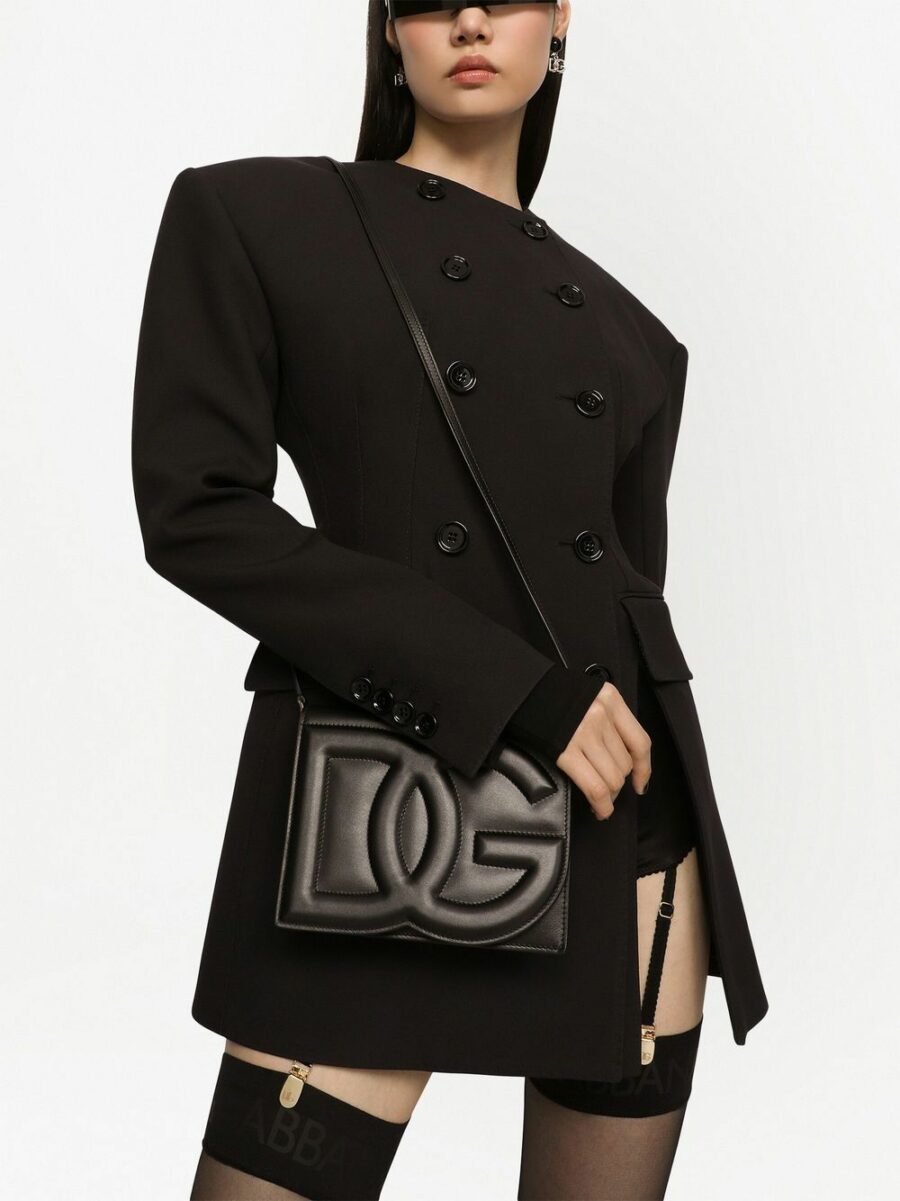 <strong>Dolce & Gabbana </strong><br>Borsa Dg Logo Bag A Tracolla In Pelle Di Vitello - immagine 4