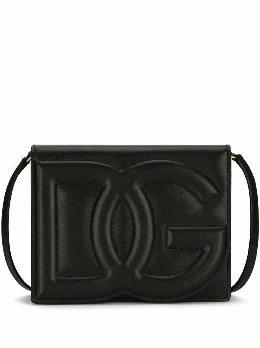 <strong>Dolce & Gabbana </strong><br>Borsa Dg Logo Bag A Tracolla In Pelle Di Vitello - immagine 6