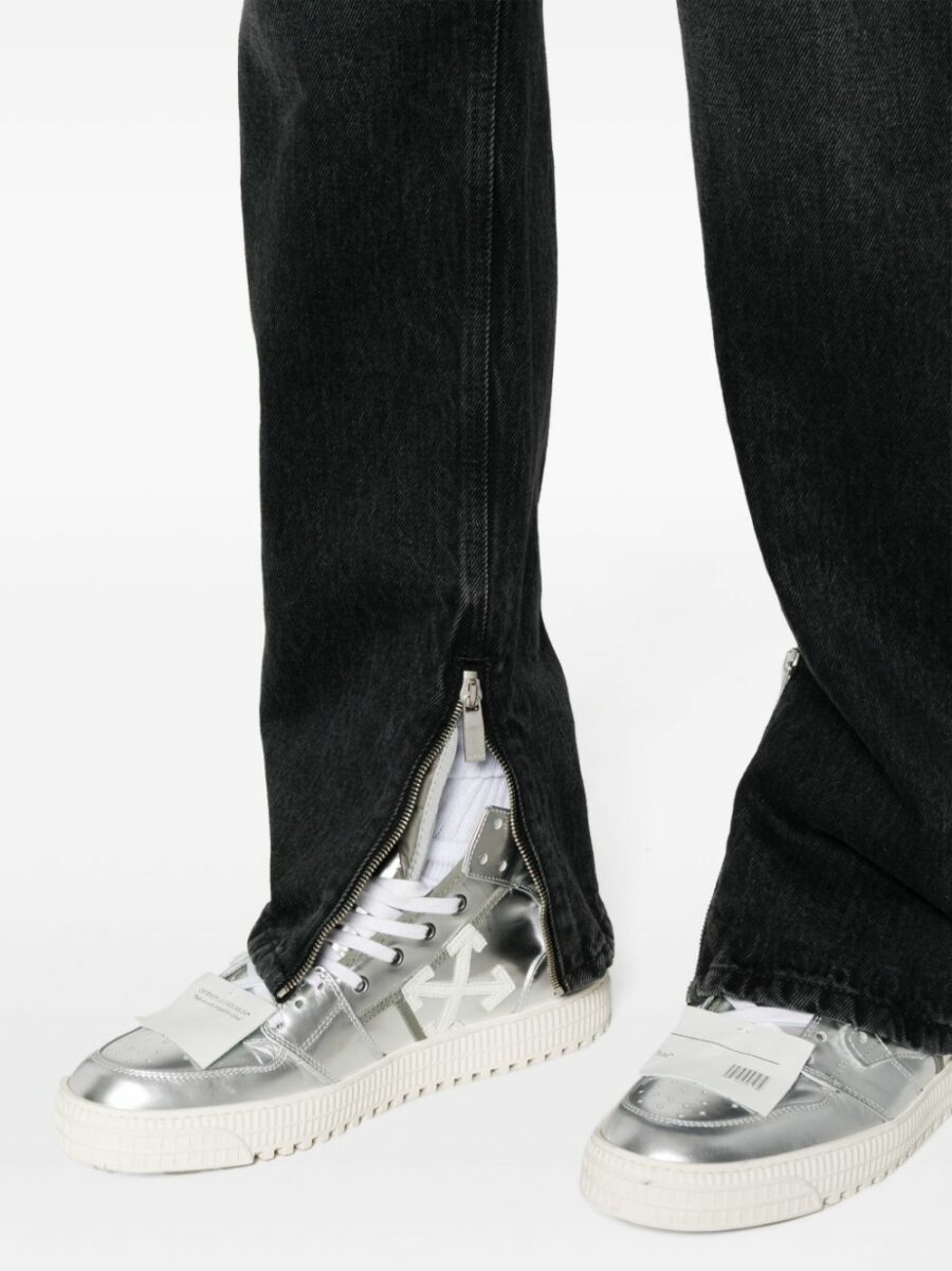 <strong>Off-White </strong><br>Jeans Skate Con Zip E Motivo Arrow - immagine 4