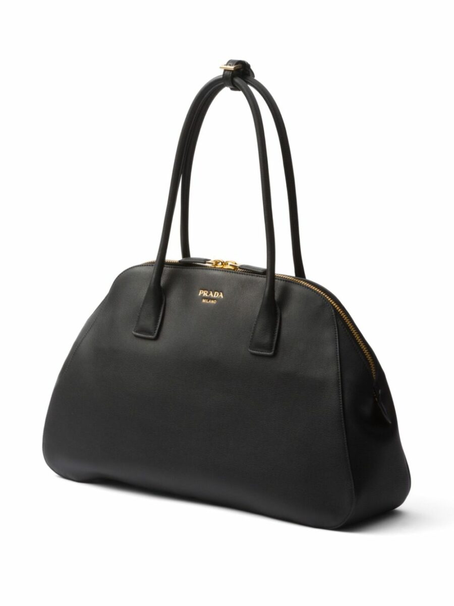 <strong>Prada </strong><br>Medium Leather Tote Bag With Zipper Closure - Image 5