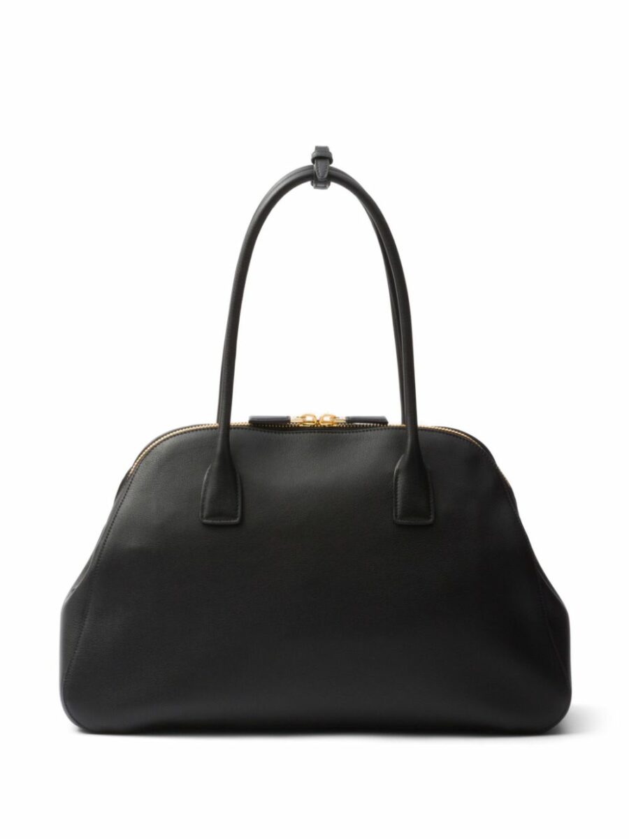 <strong>Prada </strong><br>Medium Leather Tote Bag With Zipper Closure - Image 6