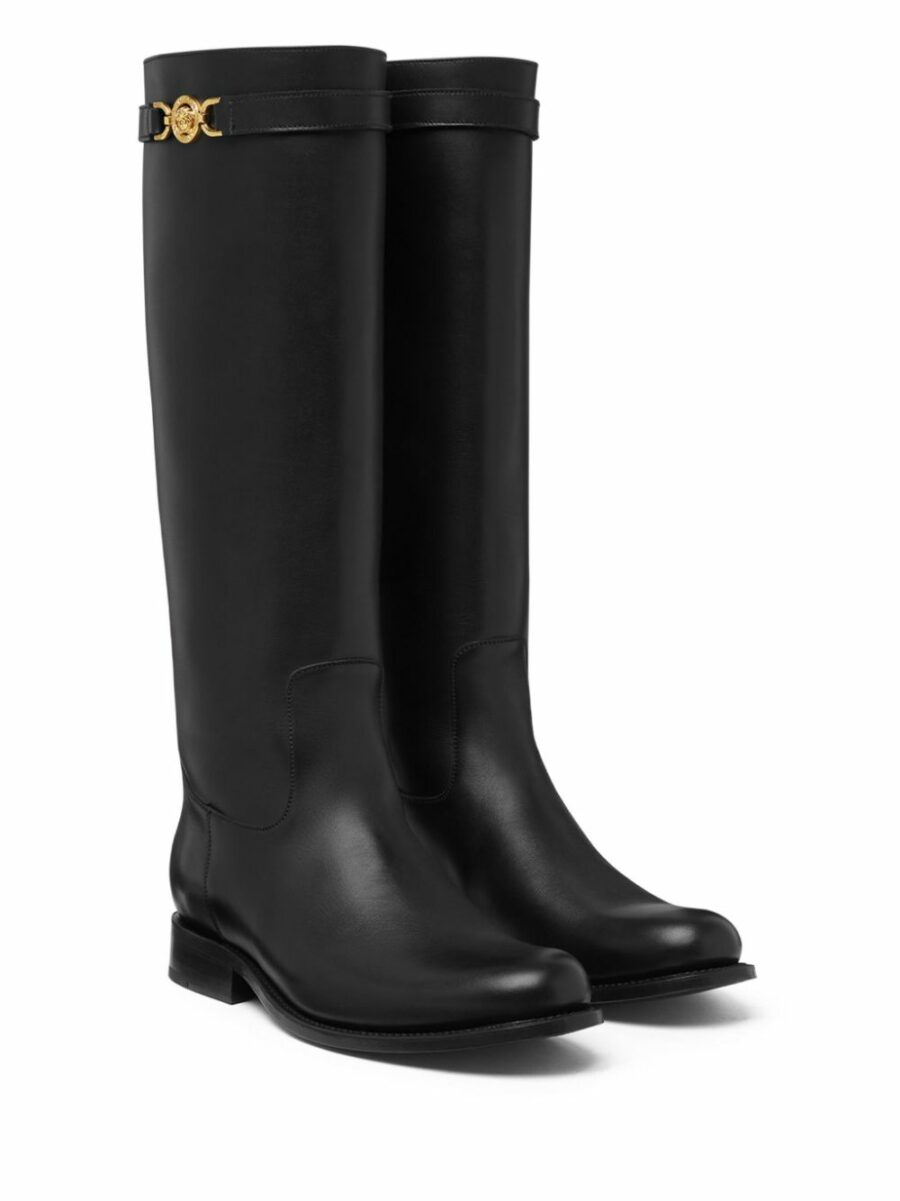 <strong>Versace </strong><br>Calf Leather Boots T.25 - Image 3