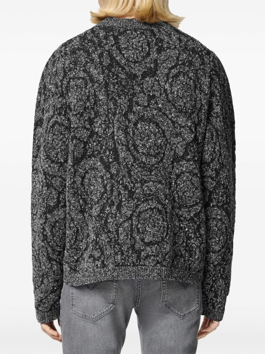 <strong>Versace </strong><br>Baroque Knit Tweed Sweater - Image 3