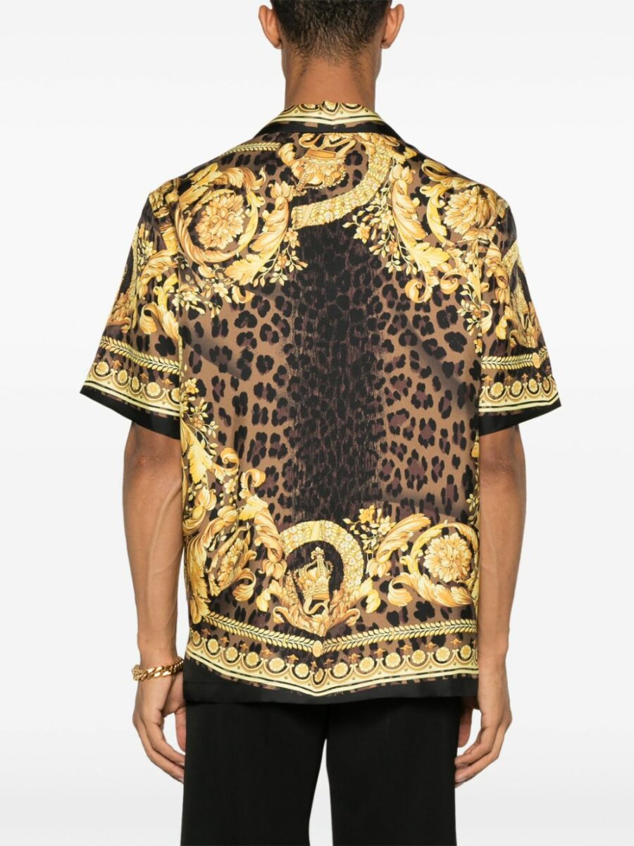 <strong>Versace </strong><br>Barocco Print Silk Shirt - Image 4