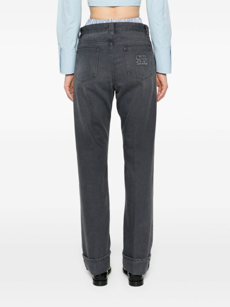 <strong>Miu Miu </strong><br>Cotton Drill Trousers - Image 4