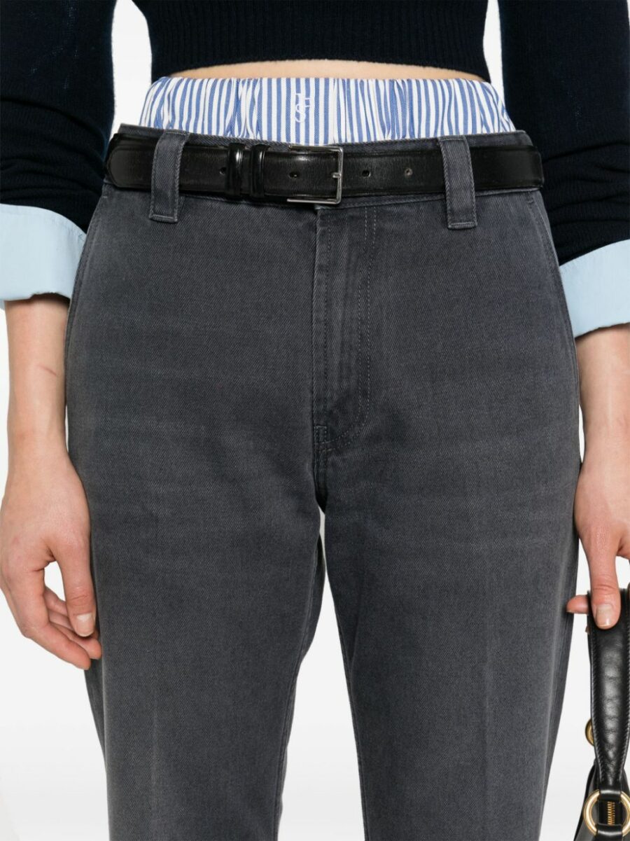 <strong>Miu Miu </strong><br>Cotton Drill Trousers - Image 5