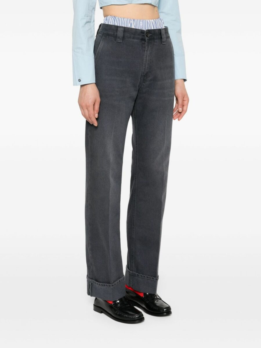 <strong>Miu Miu </strong><br>Cotton Drill Trousers - Image 3