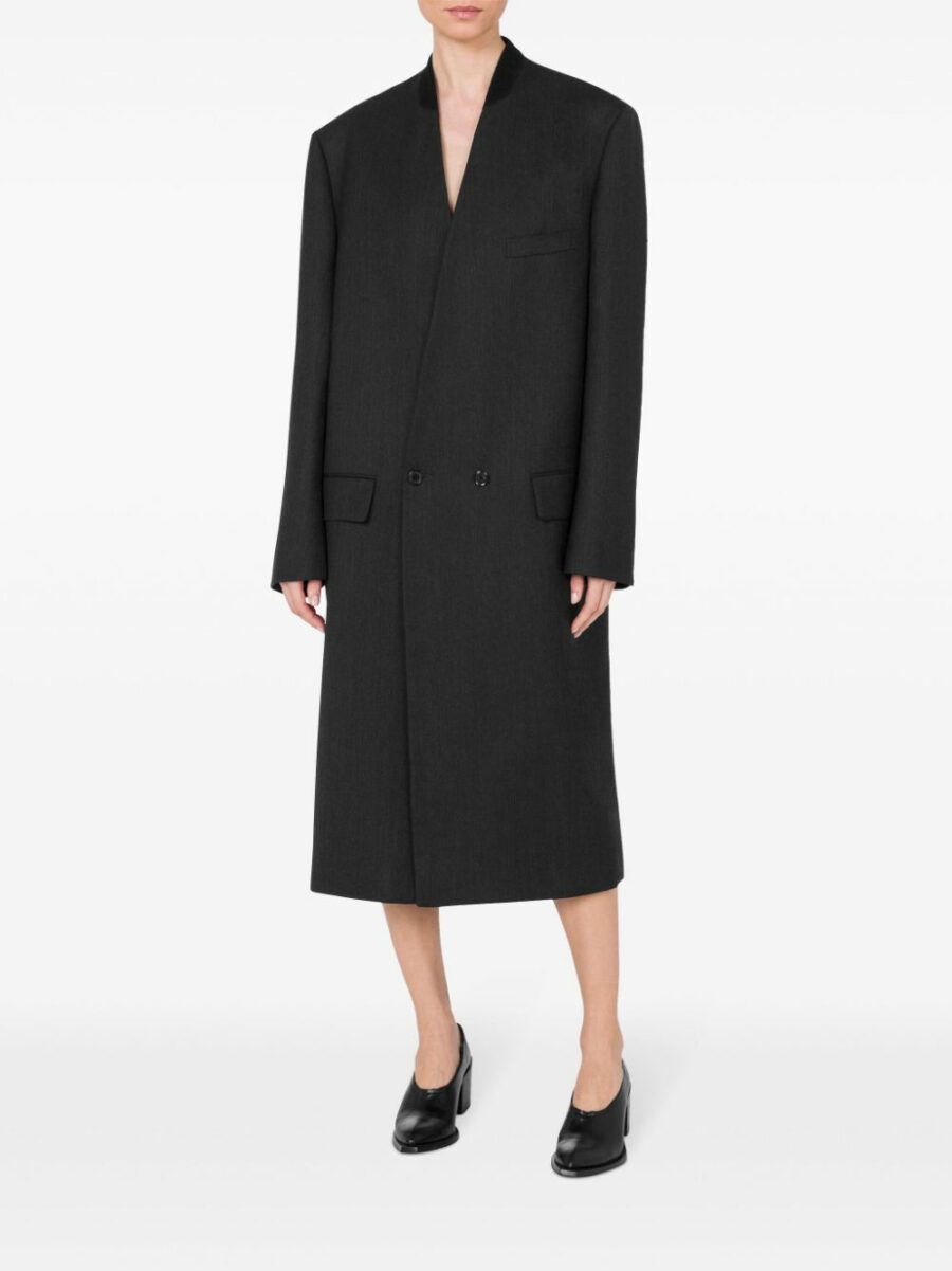 <strong>Moschino </strong><br>Wool Canvas Coat - Image 3