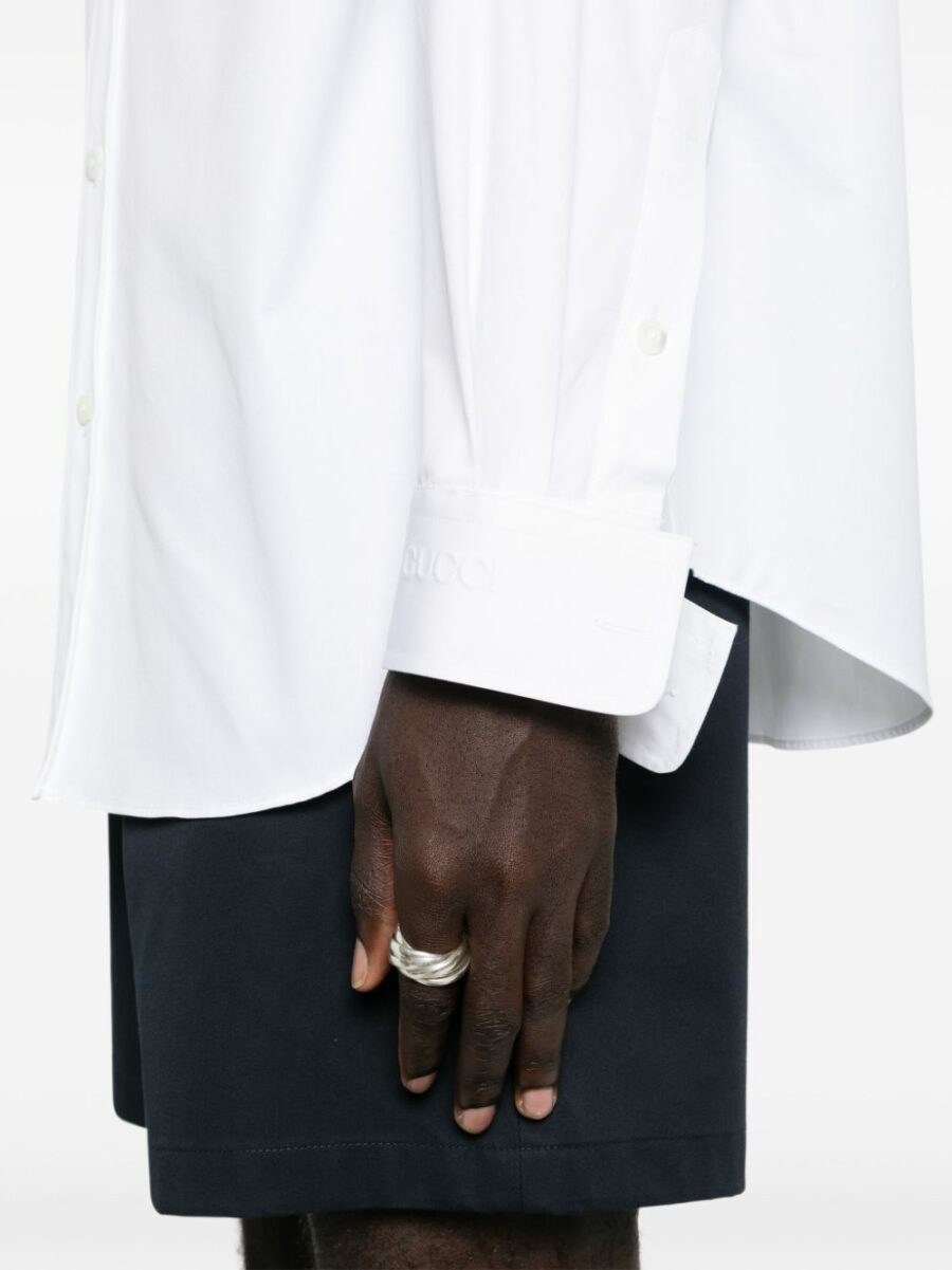 <strong>Gucci </strong><br>Cotton Poplin Shirt With  Detail - Image 4