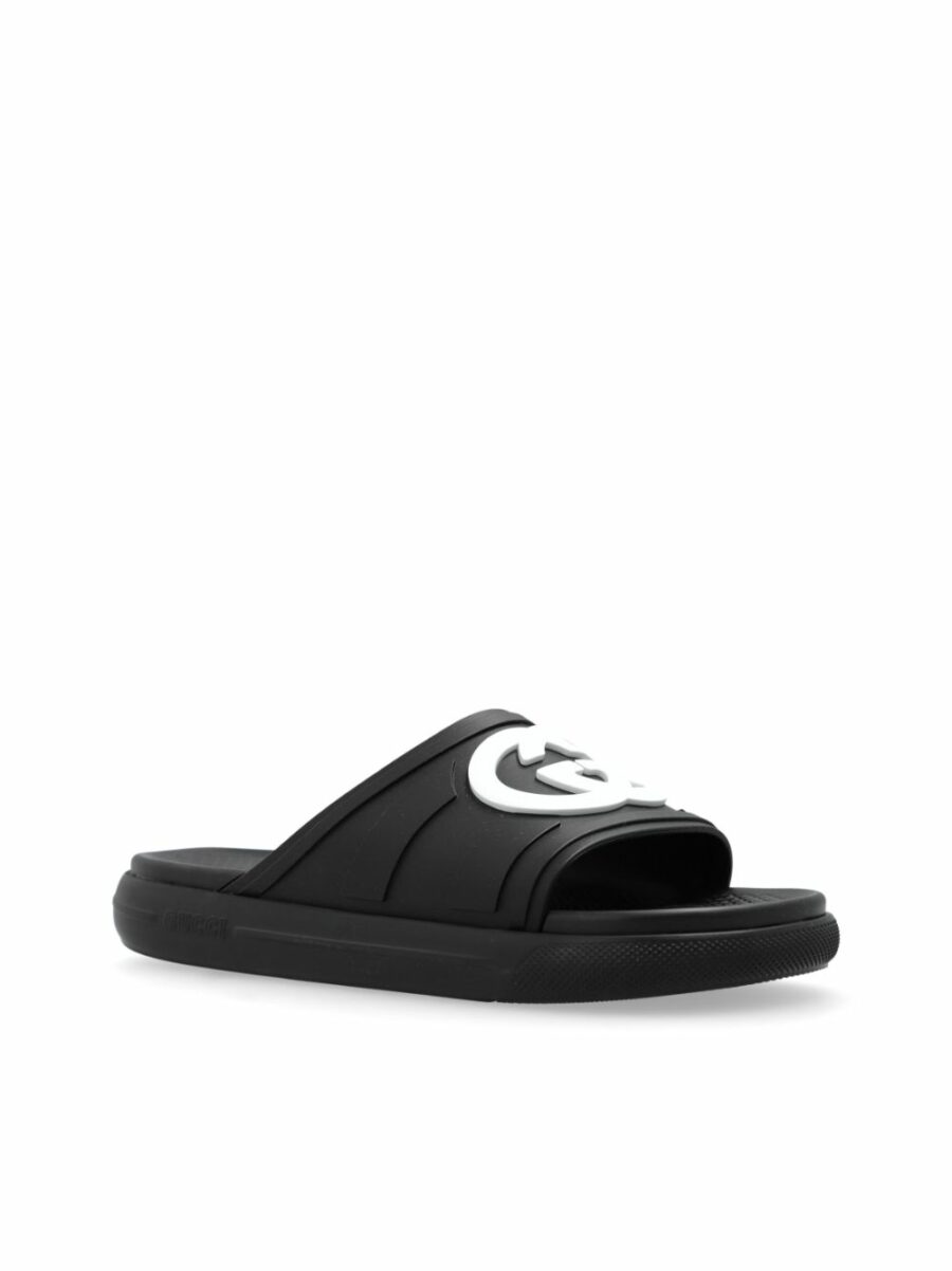 <strong>Gucci </strong><br>Sandalo Slider Uomo Con Incrocio Gg - immagine 3