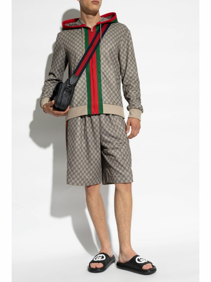 <strong>Gucci </strong><br>Sandalo Slider Uomo Con Incrocio Gg - immagine 5