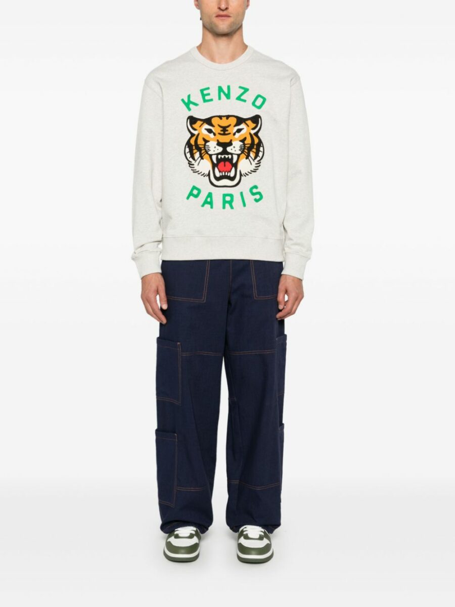 <strong>Kenzo </strong><br>Tiger Embossed Oversize Sweatshirt - Image 5