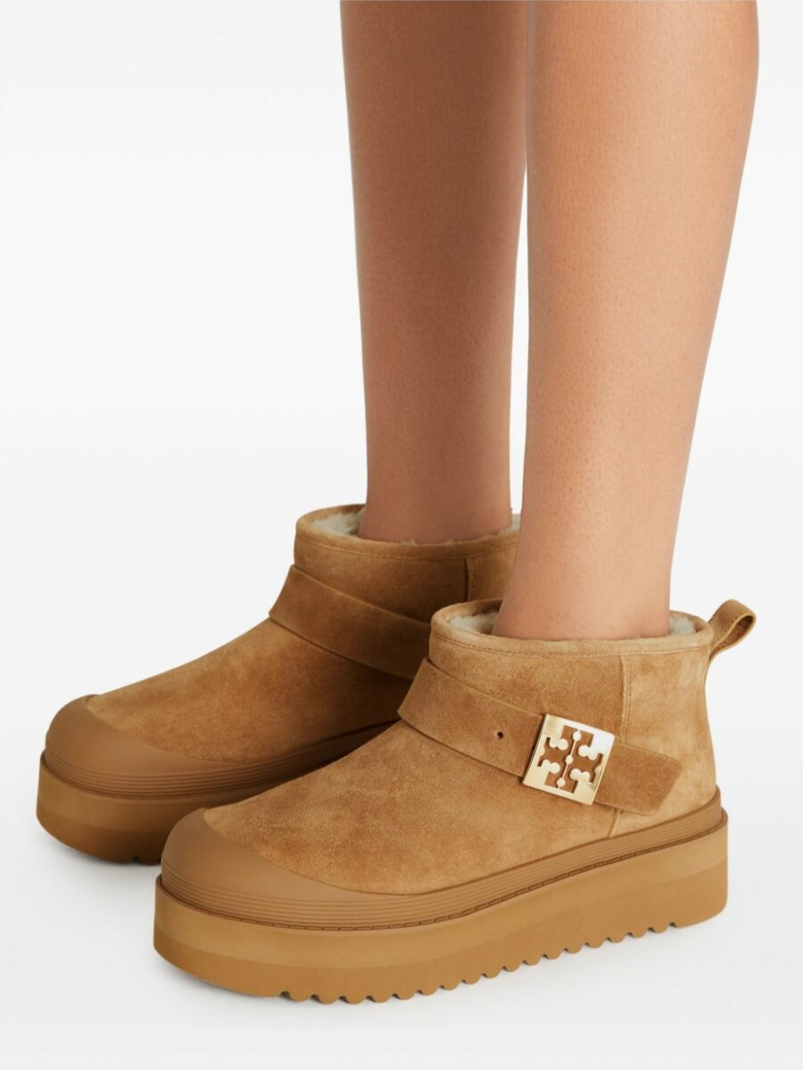 <strong>Tory Burch </strong><br>Mellow Shearling Platform Boots - Image 4