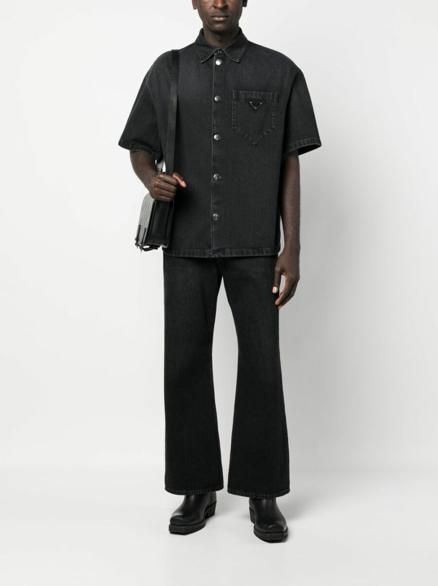 <strong>Prada </strong><br>Denim Washed Shirt - Image 4