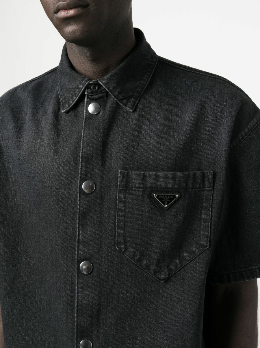 <strong>Prada </strong><br>Denim Washed Shirt - Image 5