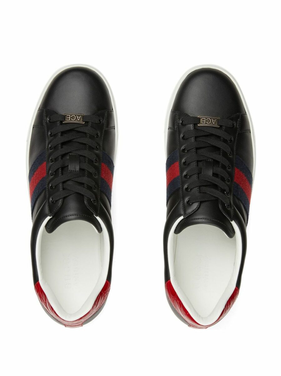 <strong>Gucci </strong><br>Men's  Ace Trainer With Web - Image 4