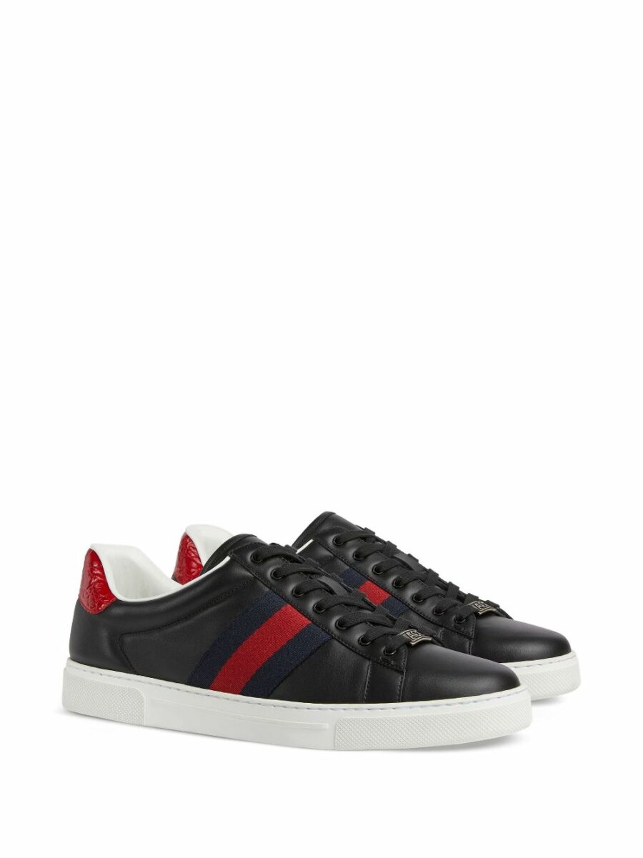 <strong>Gucci </strong><br>Men's  Ace Trainer With Web - Image 5