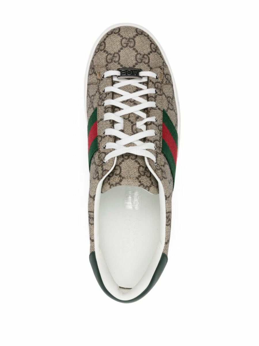 <strong>Gucci </strong><br>Men's  Ace Trainer With Web - Image 3