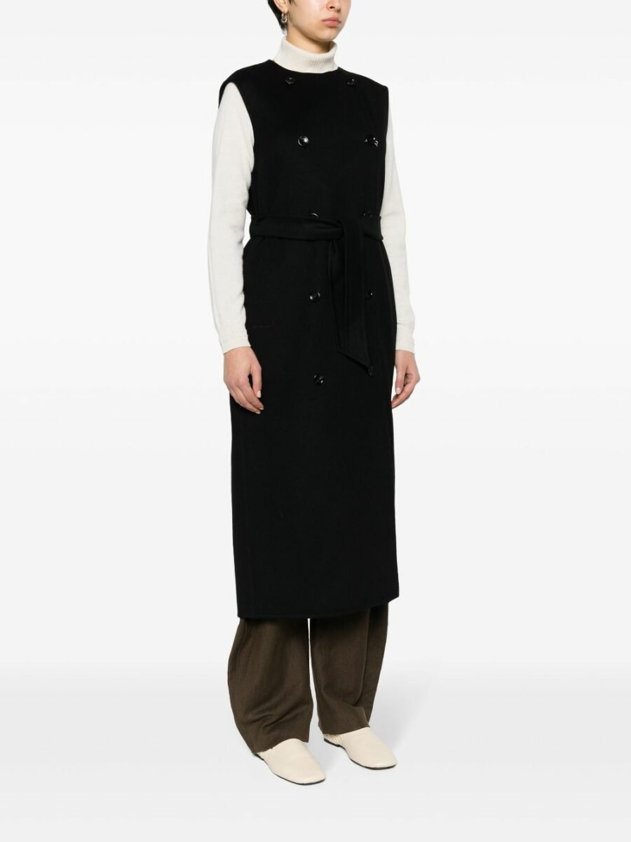 <strong>Max Mara </strong><br>Plava Sleeveless Coat - Image 3