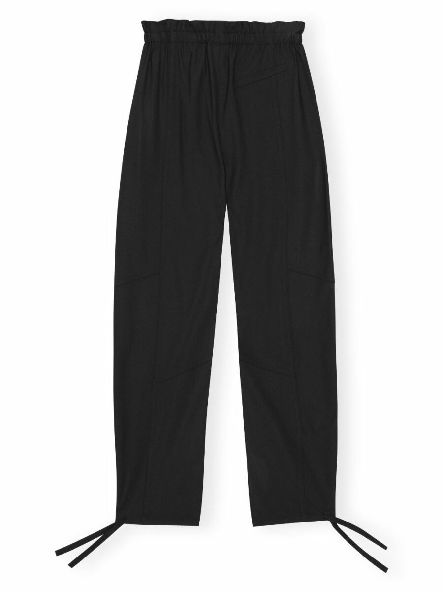 <strong>Ganni </strong><br>Drapey Melange Elasticated Waist Pants - Image 5