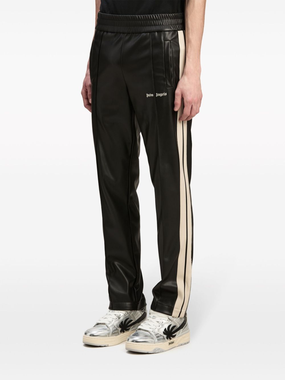 <strong>Palm Angels </strong><br>Leather Effect Track Pants - Image 2