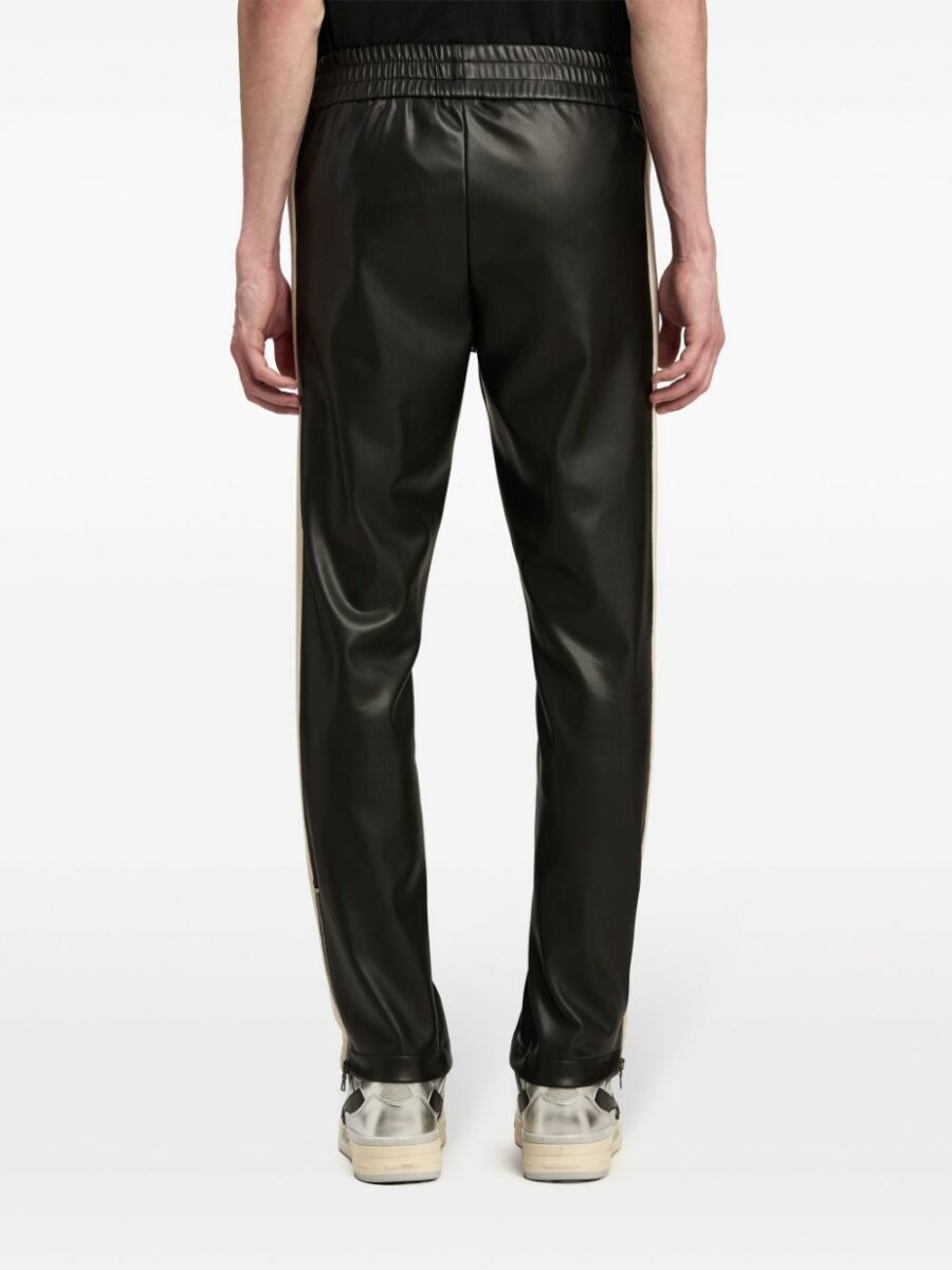 <strong>Palm Angels </strong><br>Pantaloni Track Effetto Pelle - immagine 3