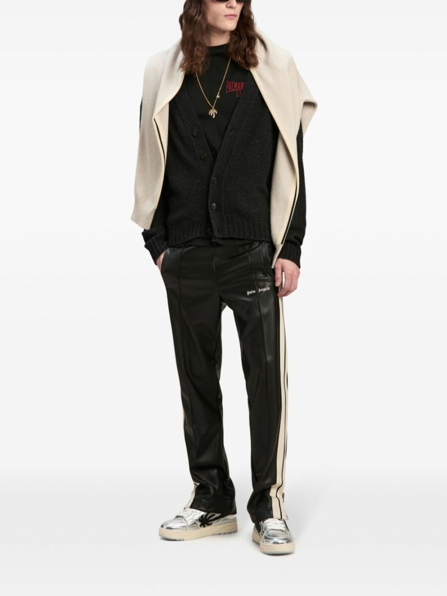 <strong>Palm Angels </strong><br>Pantaloni Track Effetto Pelle - immagine 6