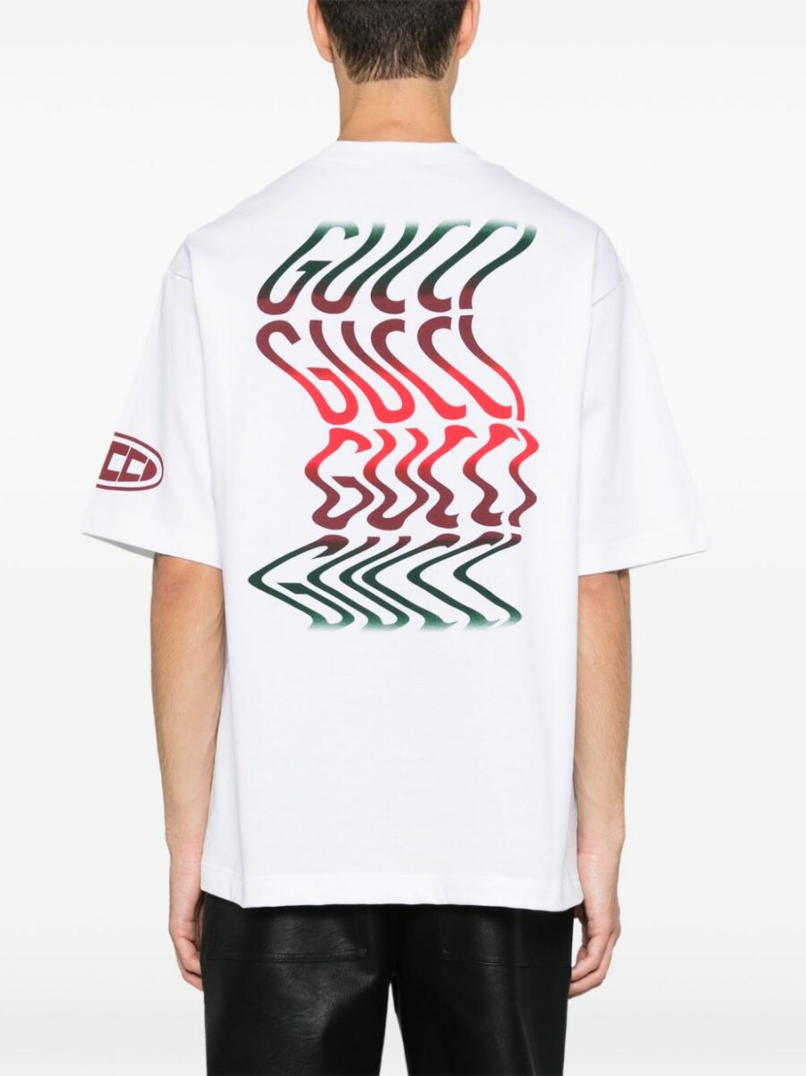 <strong>Gucci </strong><br>Cotton Jersey T-Shirt With  Print - Image 3