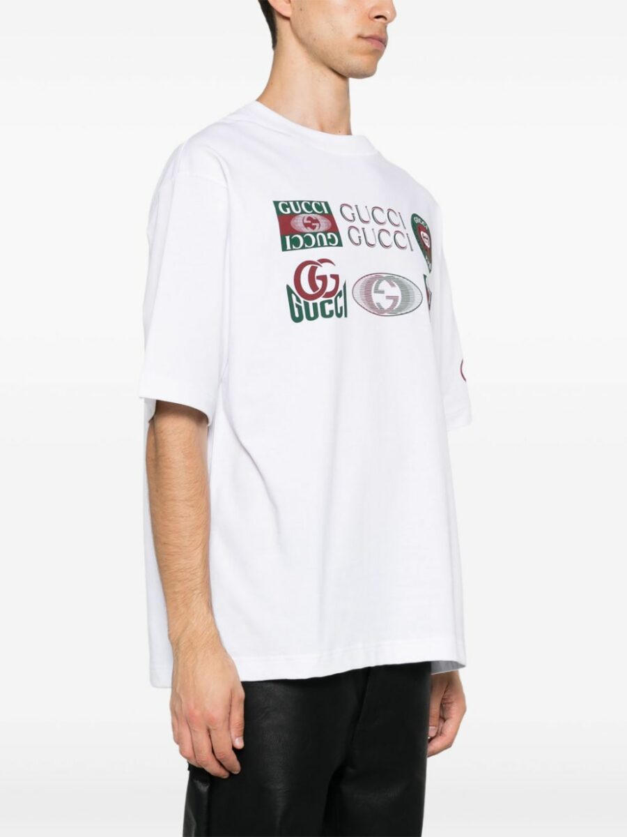 <strong>Gucci </strong><br>Cotton Jersey T-Shirt With  Print - Image 4