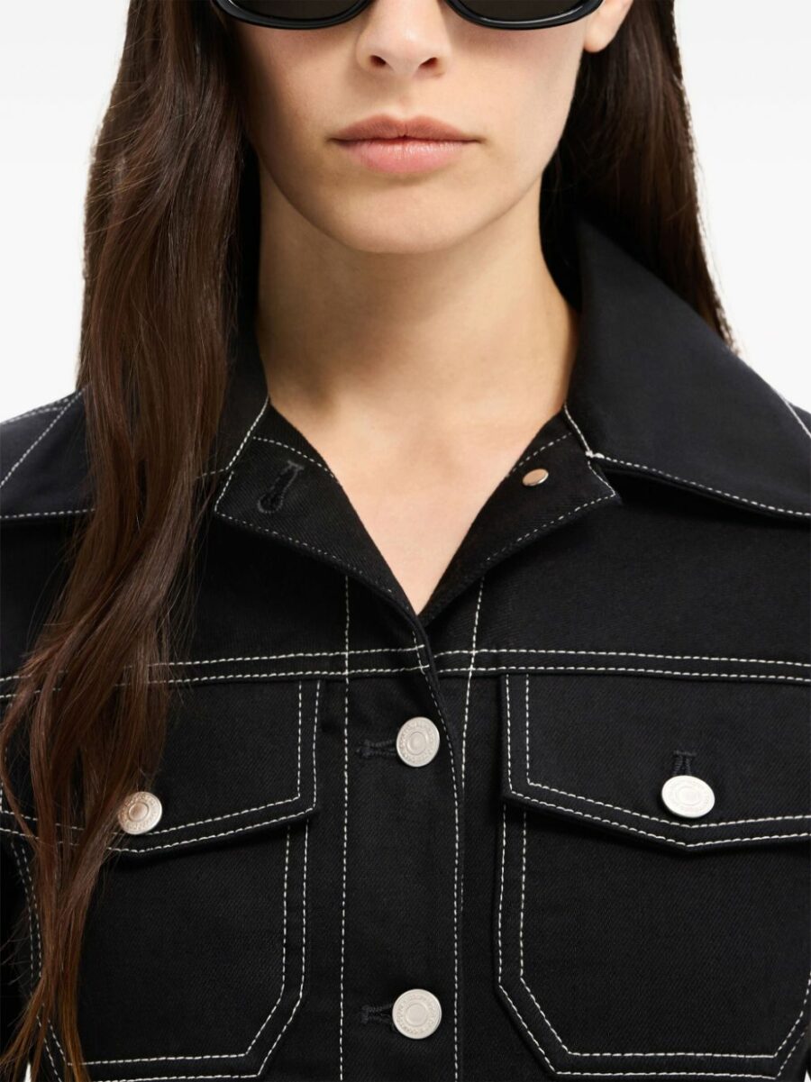 <strong>Courreges </strong><br>Signature Denim Trucker Jacket - Image 3