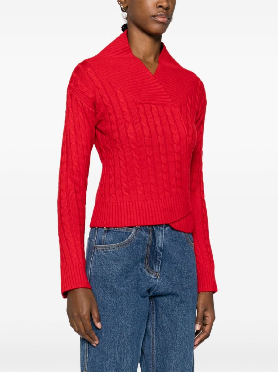 <strong>Victoria Beckham </strong><br>Wrap Detail Jumper - Image 4