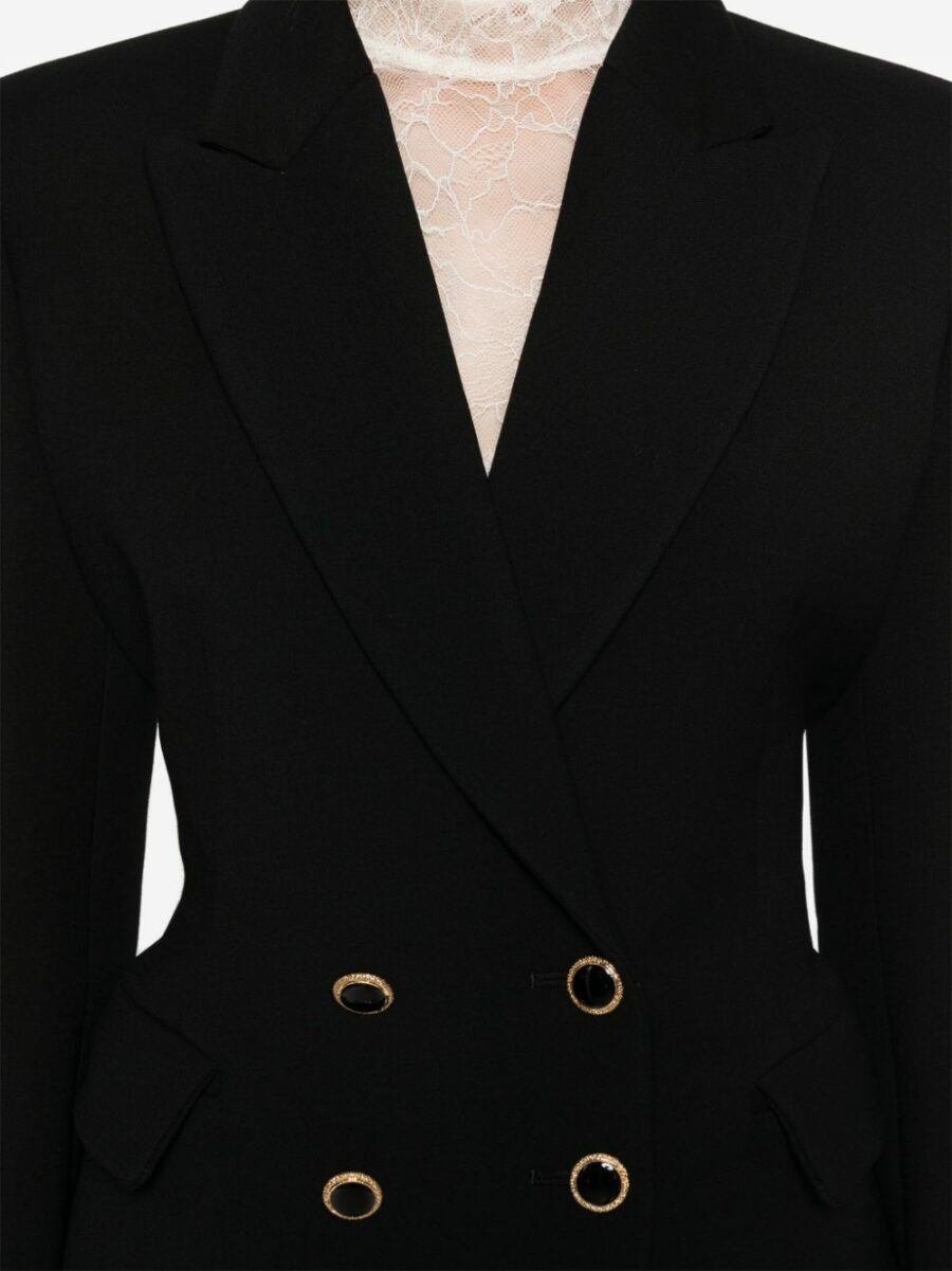 <strong>Alessandra Rich </strong><br>Wool Double Breasted Jacket - Image 4