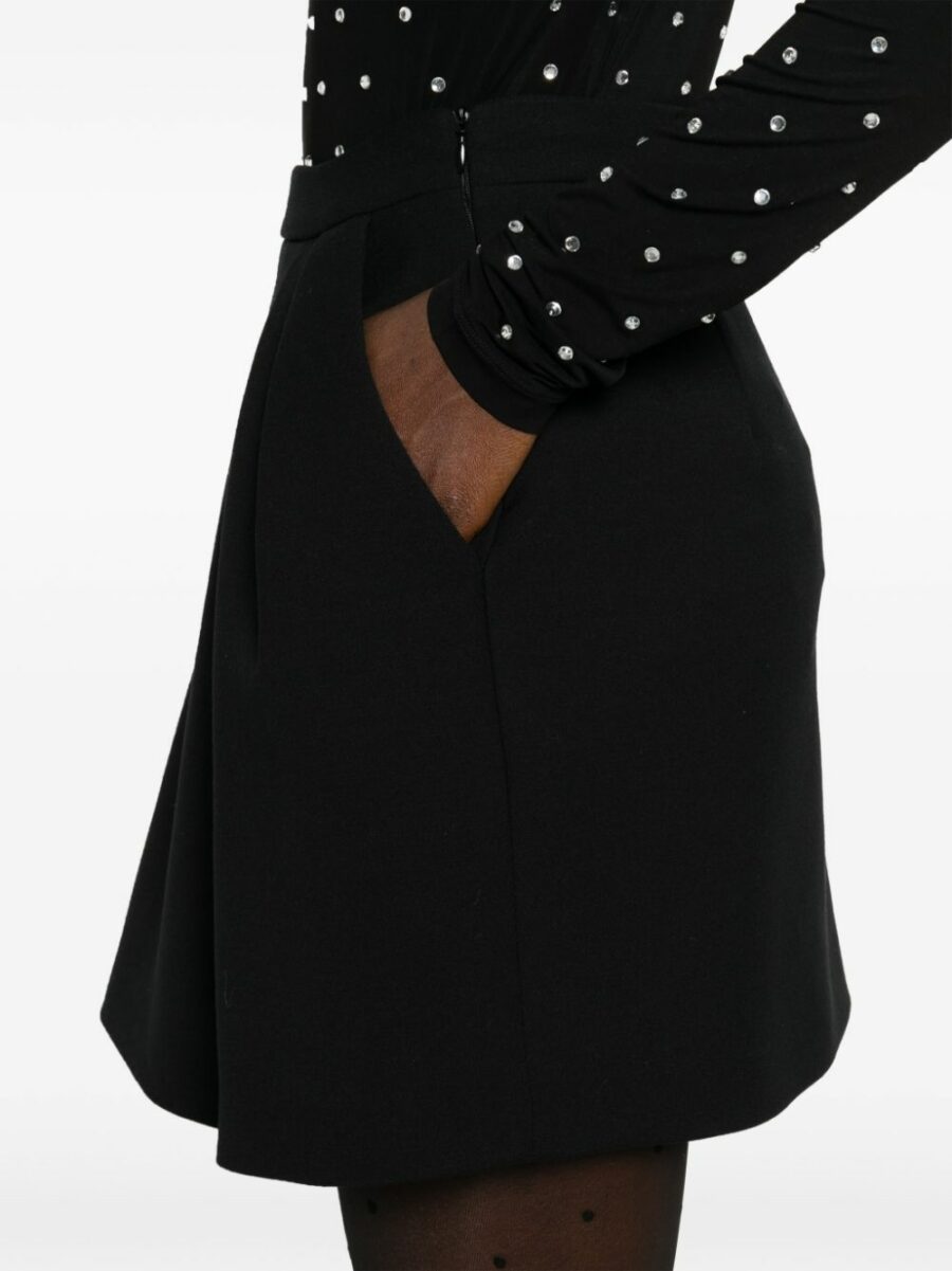 <strong>Alessandra Rich </strong><br>Wool Mini Skirt With Pockets - Image 4