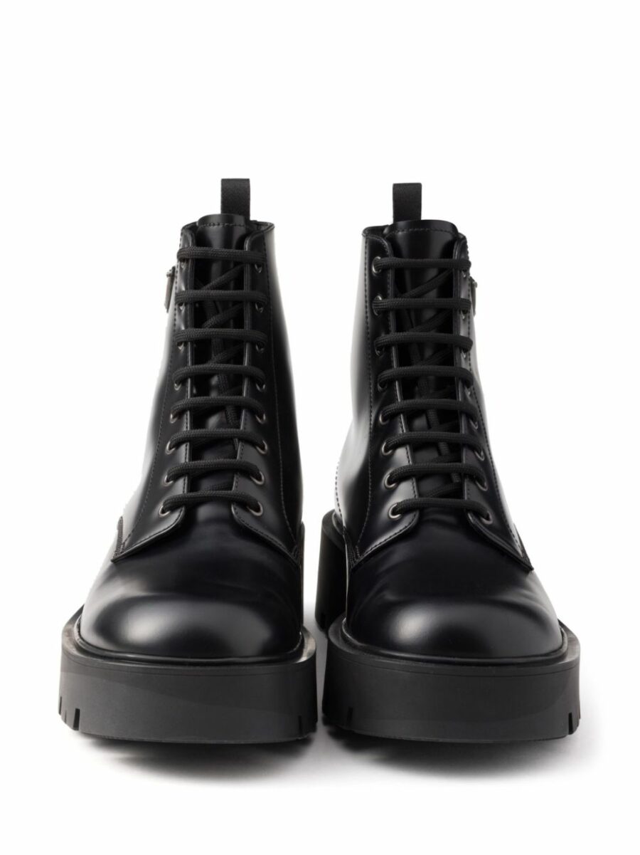 <strong>Prada </strong><br>Brushed Leather Boots - Image 3