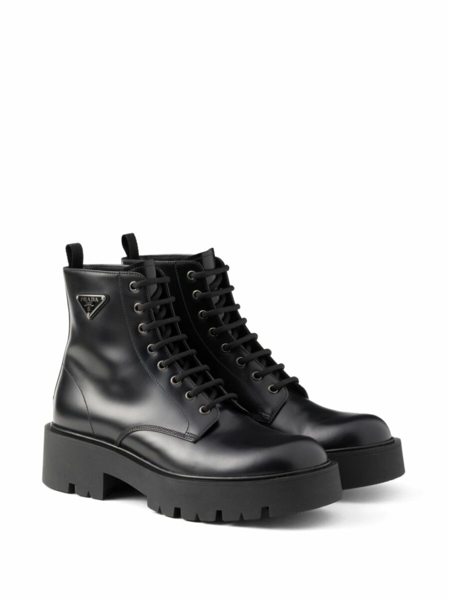 <strong>Prada </strong><br>Brushed Leather Boots - Image 4