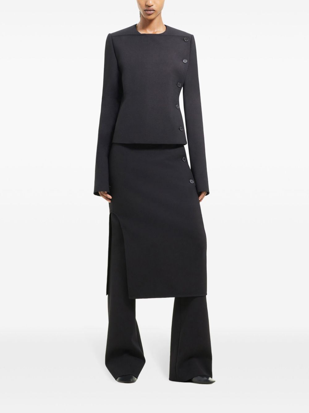 <strong>Courreges </strong><br>Oblique Tailored Wool Jacket - Image 2