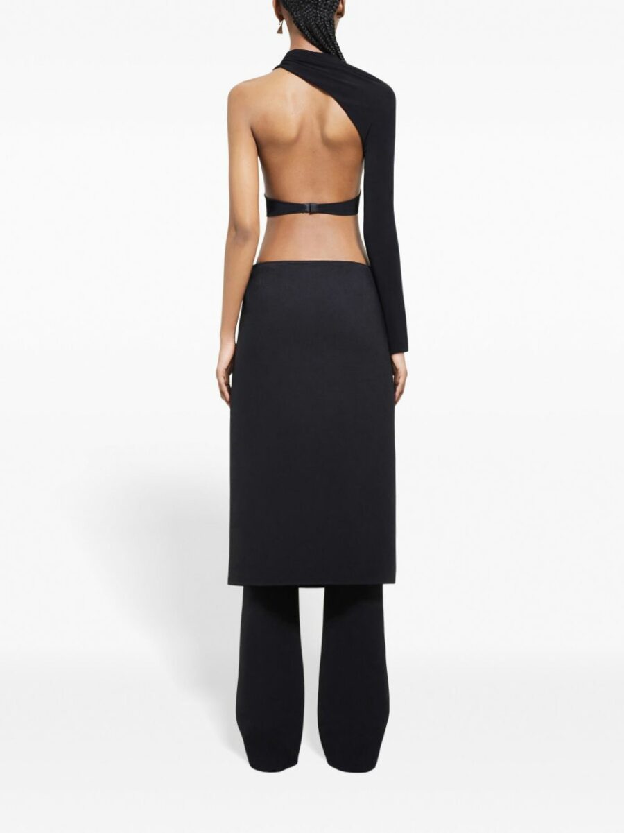 <strong>Courreges </strong><br>Oblique Tailored Wool Long Skirt - Image 3