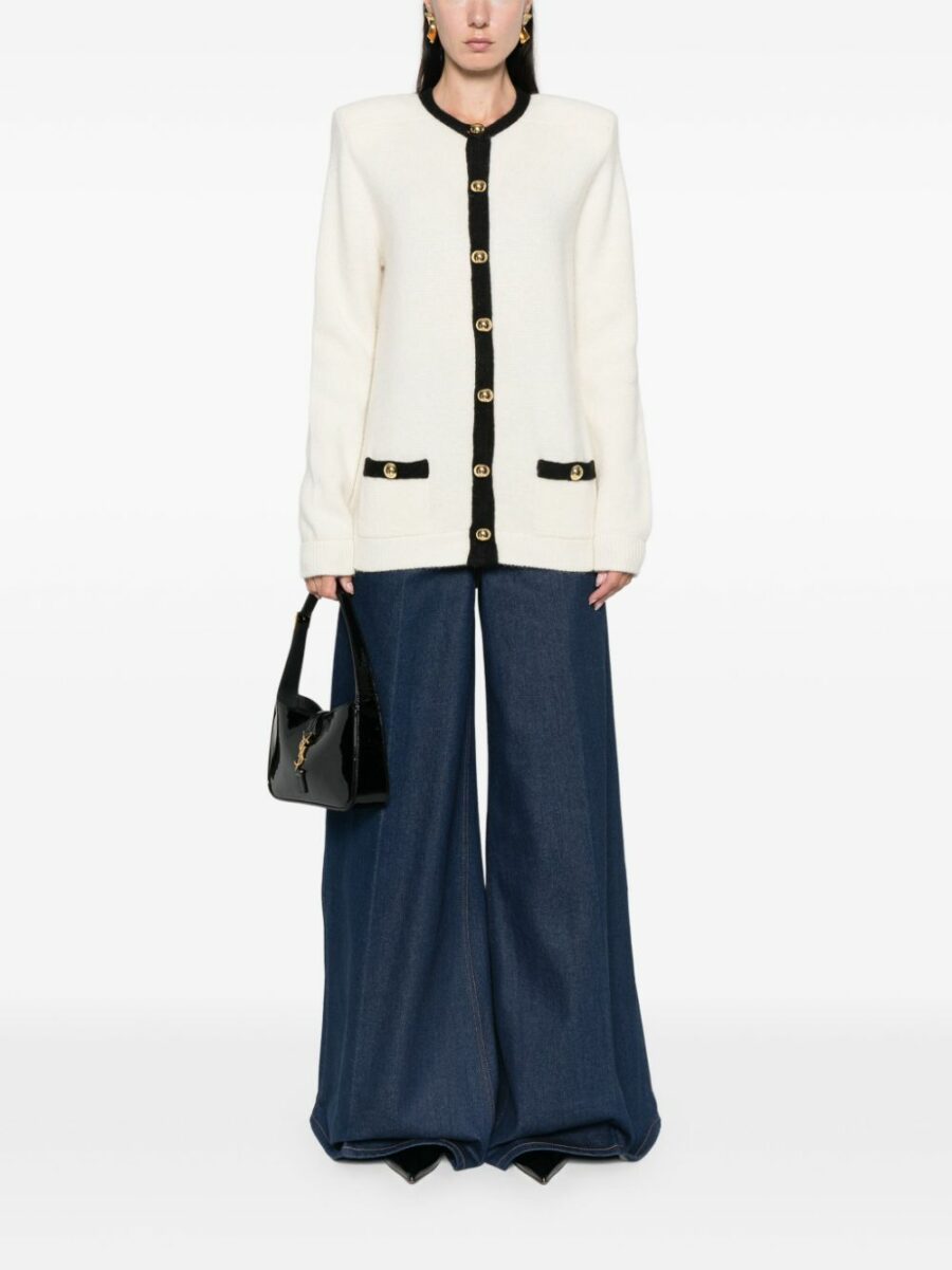 <strong>Alessandra Rich </strong><br>Oversized Knitted Cardigan - Image 3